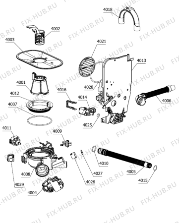 Взрыв-схема посудомоечной машины CYLINDA PROFESSIONAL DM8290PRO (729656, DW40.C) - Схема узла 04