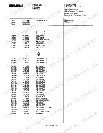 Схема №13 FM705V1 с изображением Сервисная инструкция для видеотехники Siemens 00535437
