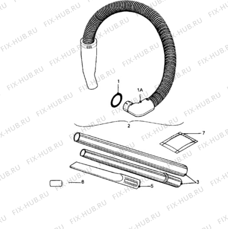 Взрыв-схема пылесоса Electrolux Z1520 - Схема узла Hose