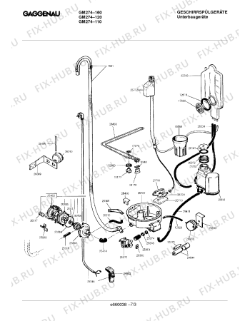 Схема №6 GM254110 с изображением Переключатель для посудомойки Bosch 00159846