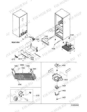 Взрыв-схема холодильника Kitchen Aid KRFC 9006 - Схема узла