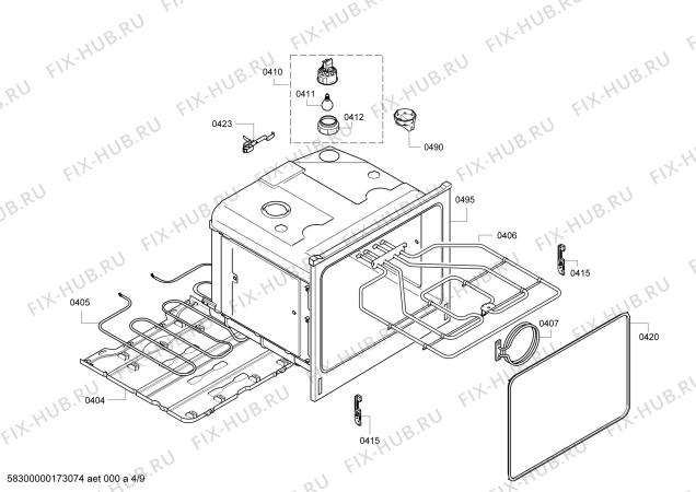 Схема №6 U15E52N5AU с изображением Каталитическая панель для духового шкафа Bosch 00743769