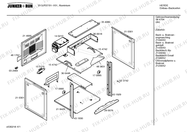 Схема №3 B13JR35 с изображением Инструкция по эксплуатации для духового шкафа Bosch 00584704