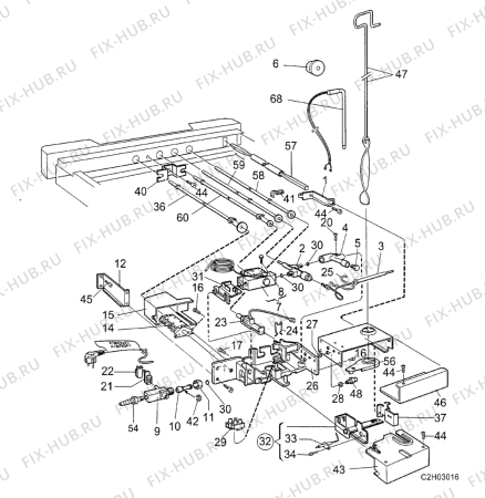 Взрыв-схема холодильника Electrolux Loisirs RGE400 - Схема узла Functional parts