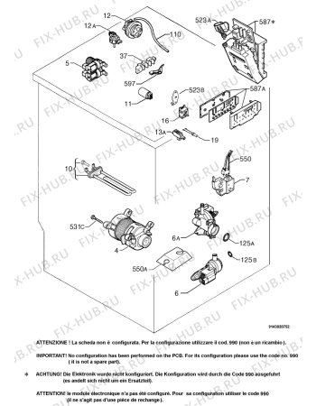 Схема №4 L10500VI с изображением Электропомпа для стиралки Aeg 1240180214