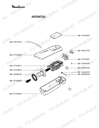 Взрыв-схема блендера (миксера) Moulinex AR3547(0) - Схема узла RP000935.1P2