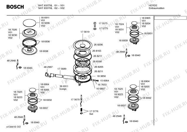 Схема №2 NHT835TNL с изображением Труба для плиты (духовки) Siemens 00366916
