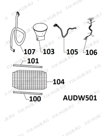 Схема №5 DWFA141202 (F081924) с изображением Шланг (трубка) для посудомойки Indesit C00294531