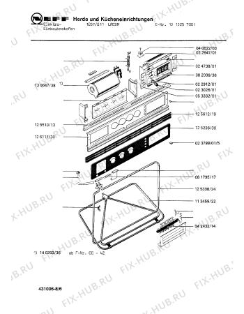 Схема №8 1313257331 1057/711LRCDM с изображением Шарнирная пластина для духового шкафа Bosch 00082830