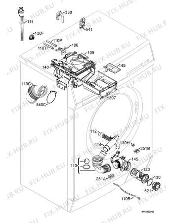 Взрыв-схема стиральной машины Electrolux WAGL6S101 - Схема узла Hydraulic System 272