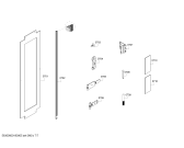 Схема №5 T24ID800RP с изображением Дверь для холодильника Bosch 00713641