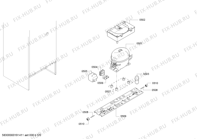 Схема №4 KGN39XD18R с изображением Дверь для холодильника Bosch 00772458