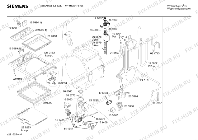 Схема №4 WP91201FF SIWAMAT IQ 1200 fuzzy plus с изображением Инструкция по эксплуатации для стиралки Siemens 00527098