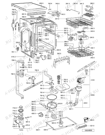 Схема №2 ADP 6946 WHM с изображением Обшивка для посудомоечной машины Whirlpool 481245373334