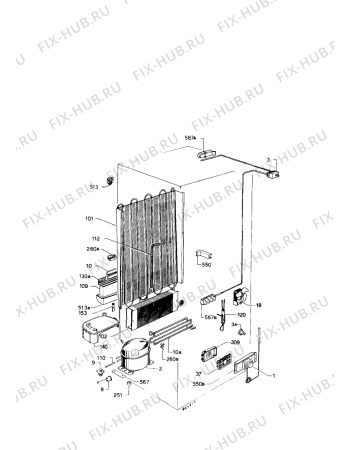 Взрыв-схема холодильника Electrolux TR871SNF - Схема узла Section 4