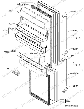 Схема №4 S63600CMM1 с изображением Блок управления для холодильника Aeg 973925033896003