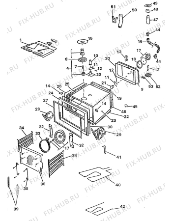 Взрыв-схема комплектующей Voss 66490 - Схема узла H10 Main Oven Cavity (large)