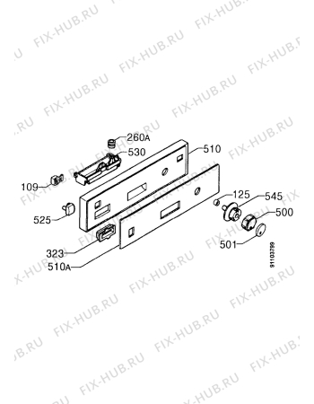 Взрыв-схема посудомоечной машины Zanussi ZDM4714W - Схема узла Command panel 037