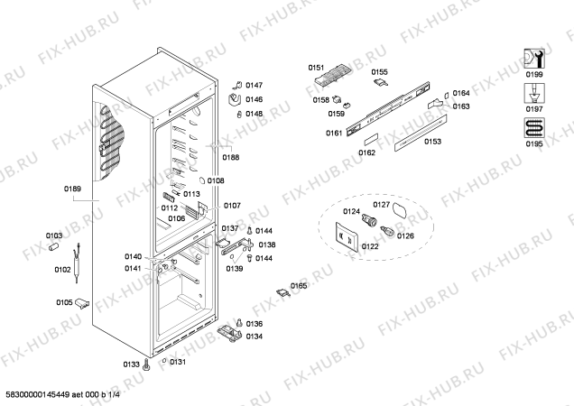 Схема №3 KG39NA97 с изображением Дверь для холодильника Siemens 00249223