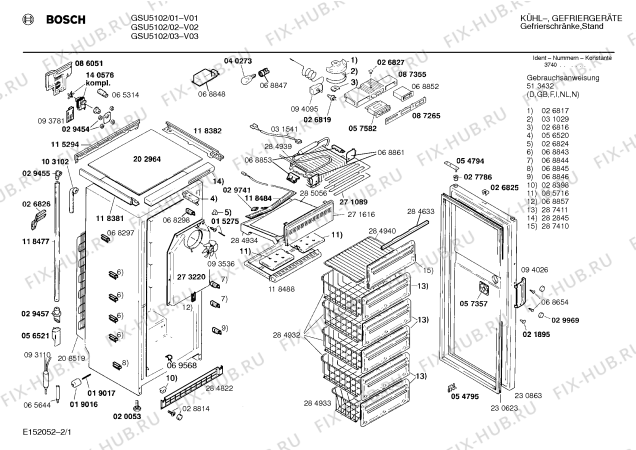 Схема №2 GSU5102 с изображением Клапан для холодильника Bosch 00287410