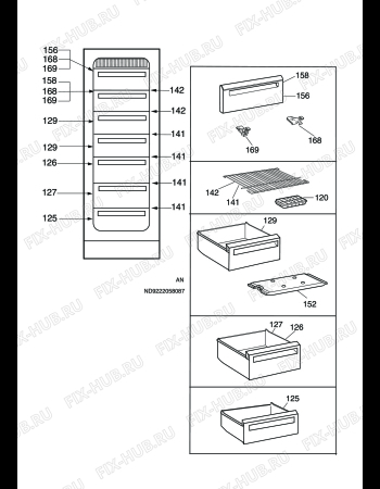 Взрыв-схема холодильника Electrolux EUF2908 - Схема узла C10 Interior