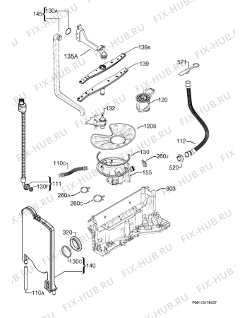 Взрыв-схема посудомоечной машины Ikea RENGORA 60279768 - Схема узла Hydraulic System 272