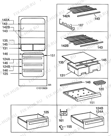 Взрыв-схема холодильника Arthurmartinelux AR8015B2 - Схема узла Accessories Refrigerator