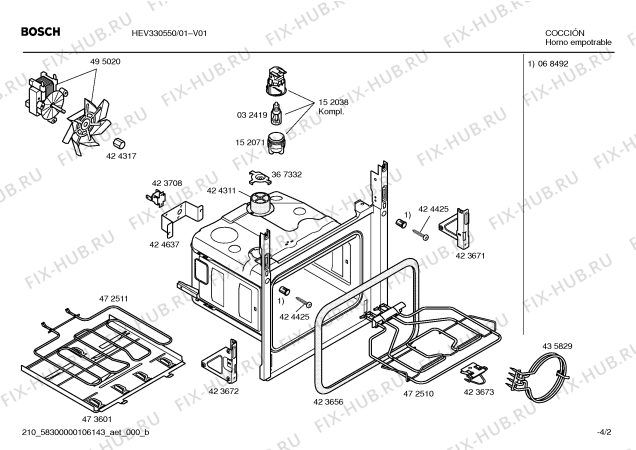 Схема №2 HEV330550 с изображением Кнопка для плиты (духовки) Bosch 00426201