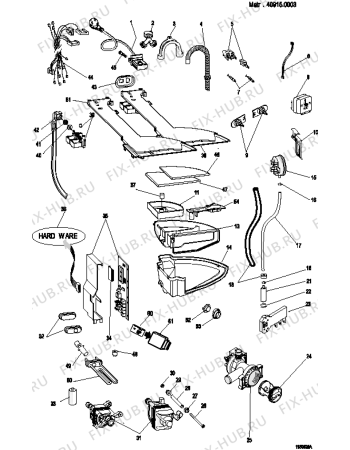 Схема №3 AW122NA (F033241) с изображением Проводка для стиралки Indesit C00112977
