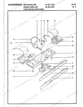 Схема №8 IK501032 с изображением Планка для холодильника Bosch 00293850