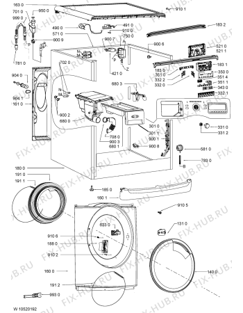 Схема №2 WAE 7140 с изображением Трубка для стиральной машины Whirlpool 481074668301