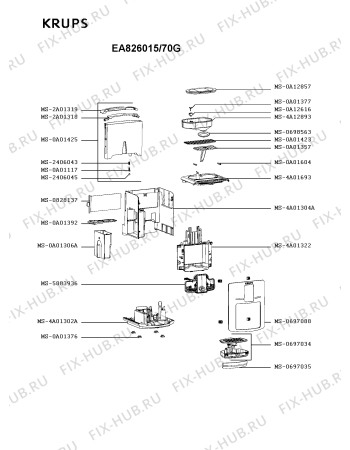 Схема №4 EA8260PN/70G с изображением Электропитание для электрокофемашины Krups MS-5370871