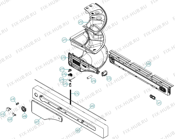 Взрыв-схема стиральной машины Asko W6984 FI EU   -Titanium FI (200035, WM70.3) - Схема узла 04