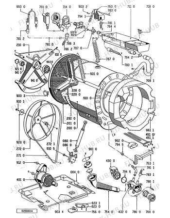 Схема №2 WA 9682 C/WS-NL с изображением Шланг для стиральной машины Whirlpool 481225928247