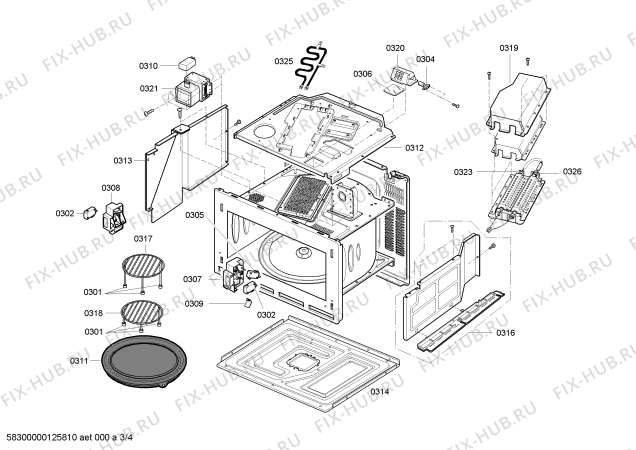 Схема №3 B7740N0 QuantumSpeed с изображением Модуль управления для микроволновки Bosch 00419903