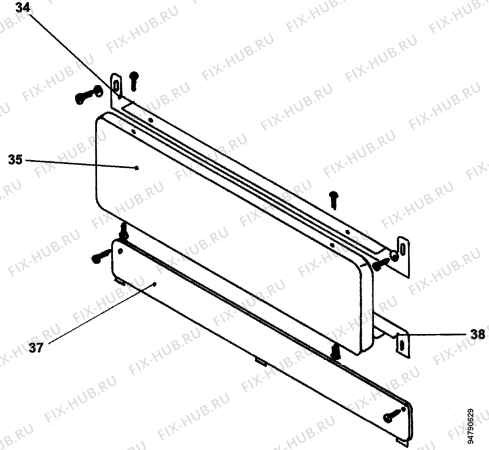 Взрыв-схема плиты (духовки) Zanussi ZC5040AC - Схема узла Section 2