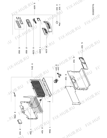 Схема №2 ART 741/G с изображением Термопредохранитель для холодильника Whirlpool 481225228036