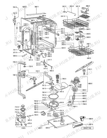Схема №2 WP 79/1 с изображением Обшивка для электропосудомоечной машины Whirlpool 480140101321