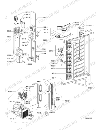 Взрыв-схема микроволновой печи Whirlpool AKL 264 - Схема узла