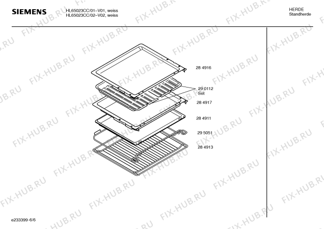 Схема №5 HL65023CC с изображением Инструкция по эксплуатации для электропечи Siemens 00526528