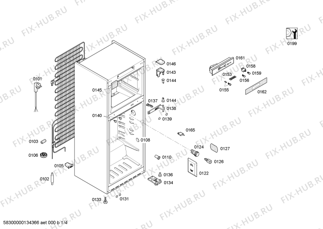 Схема №4 3FFL3450 с изображением Дверь для холодильной камеры Bosch 00246464