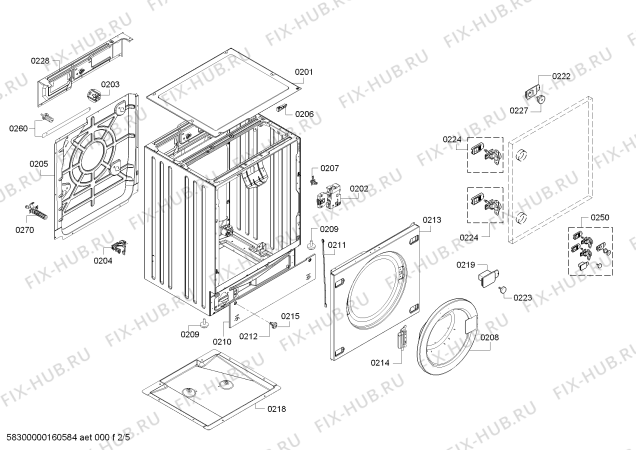 Схема №2 V6320X0GB с изображением Модуль управления для стиральной машины Bosch 00705855
