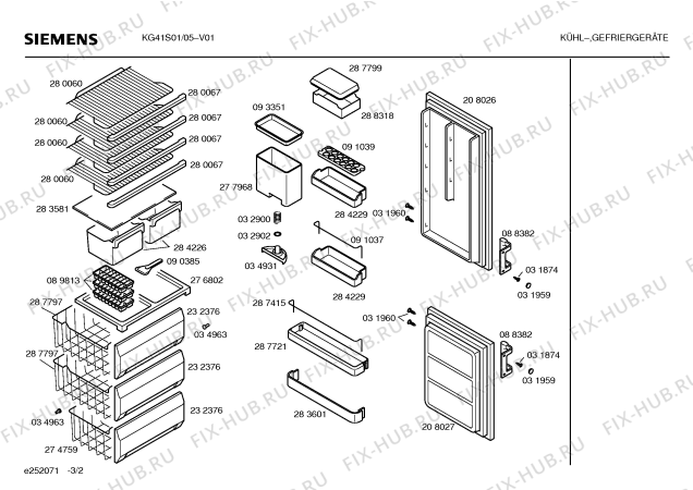 Схема №2 KG41S00 с изображением Инструкция по эксплуатации для холодильной камеры Siemens 00516339