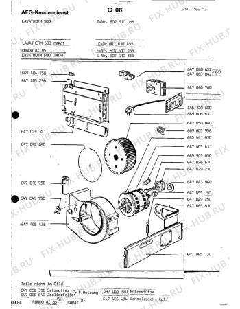 Взрыв-схема стиральной машины Aeg LTH500 - Схема узла Section3