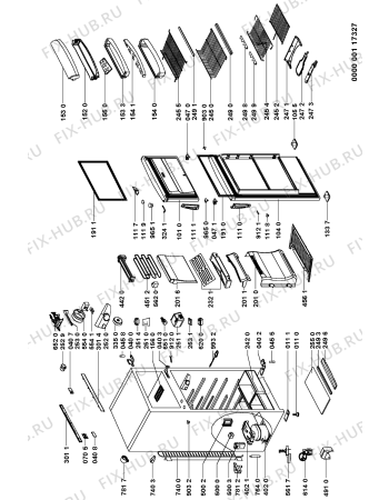 Схема №1 ART 947/G с изображением Дверь для холодильной камеры Whirlpool 481241618341