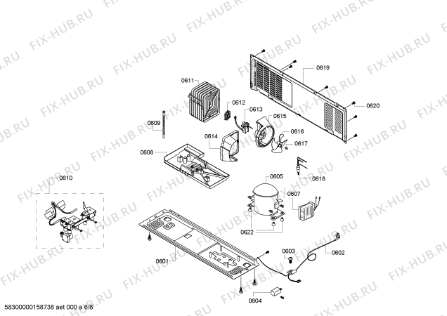 Взрыв-схема холодильника Balay 3FA7787A - Схема узла 06