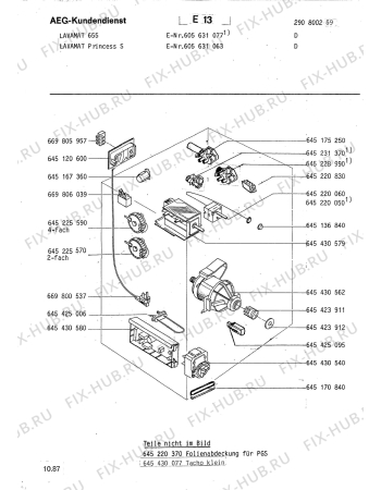 Взрыв-схема стиральной машины Aeg LAV655 - Схема узла Section4