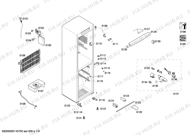 Схема №2 KK20V0111W с изображением Дверь для холодильной камеры Siemens 00713119