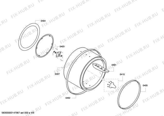 Схема №2 WTE8430SGB с изображением Рамка для сушилки Bosch 00663188