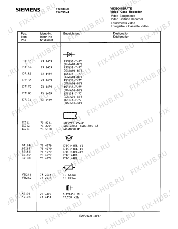 Схема №19 FM638V4 с изображением Сервисная инструкция для видеотехники Siemens 00535397